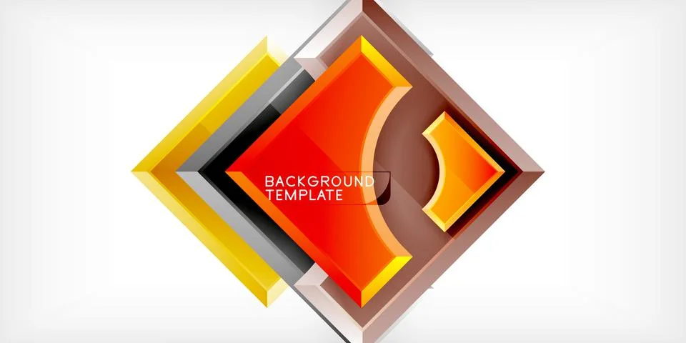 Square, arrow shapes with round elements Vector Illustration For Wallpaper Stock Illustration