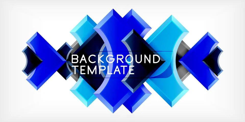 Square, arrow shapes with round elements Vector Illustration For Wallpaper Illustrazione stock