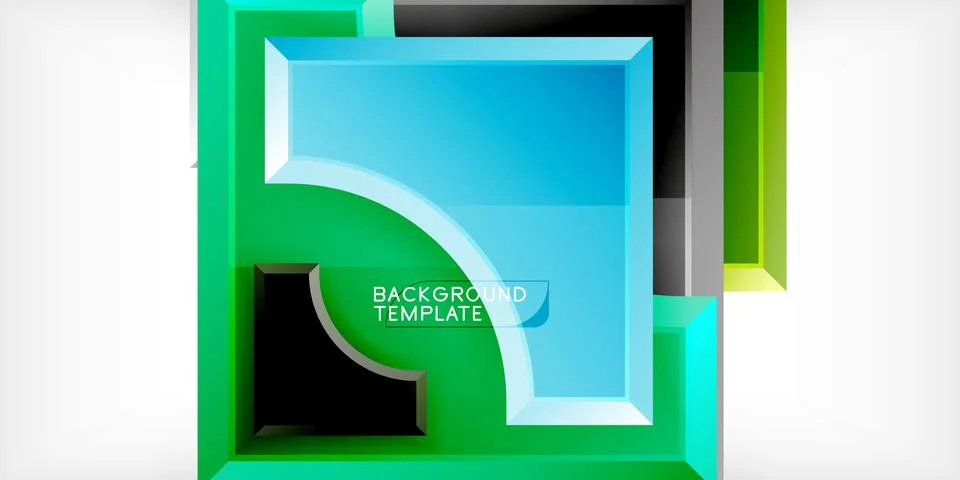 Square, arrow shapes with round elements Vector Illustration For Wallpaper Stock Illustration