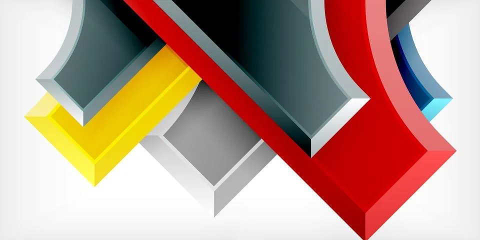 Square, arrow shapes with round elements Vector Illustration For Wallpaper Illustrazione stock