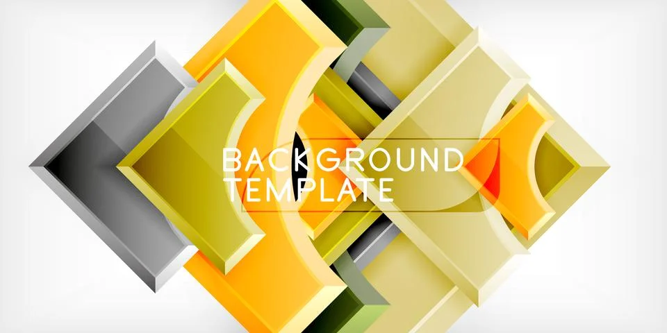 Square, arrow shapes with round elements Vector Illustration For Wallpaper Stock Illustration