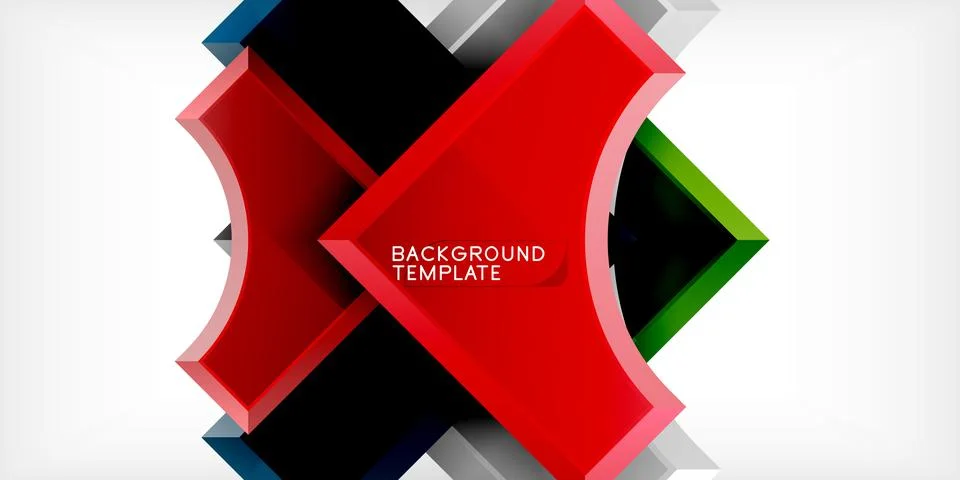 Square, arrow shapes with round elements Vector Illustration For Wallpaper Stock Illustration
