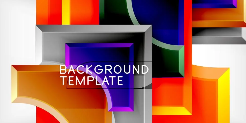 Square, arrow shapes with round elements Vector Illustration For Wallpaper Illustrazione stock