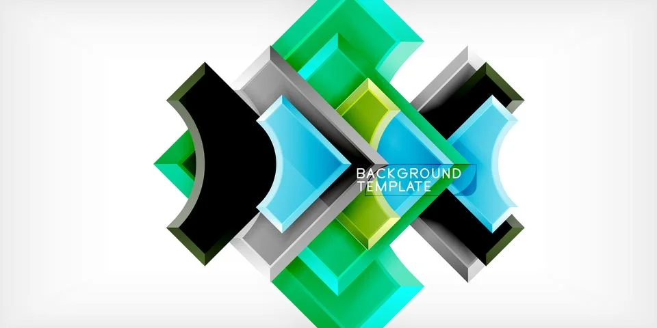 Square, arrow shapes with round elements Vector Illustration For Wallpaper 스톡 일러스트