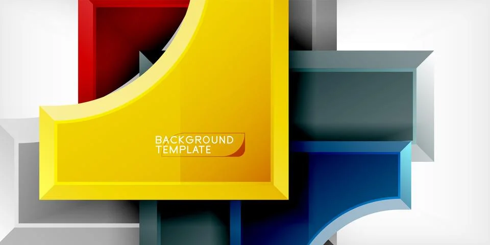 Square, arrow shapes with round elements Vector Illustration For Wallpaper Stock Illustration