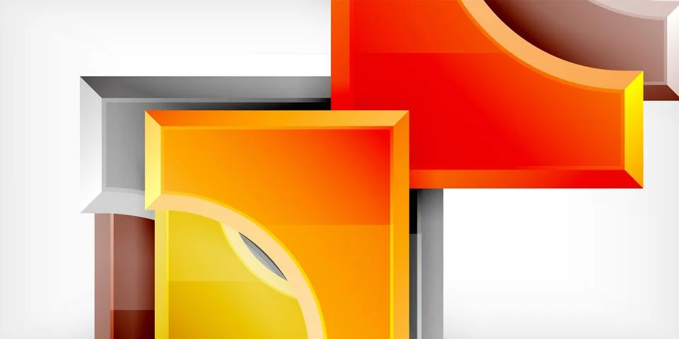 Square, arrow shapes with round elements Vector Illustration For Wallpaper イラスト素材