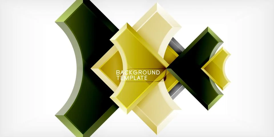 Square, arrow shapes with round elements Vector Illustration For Wallpaper Stock Illustration