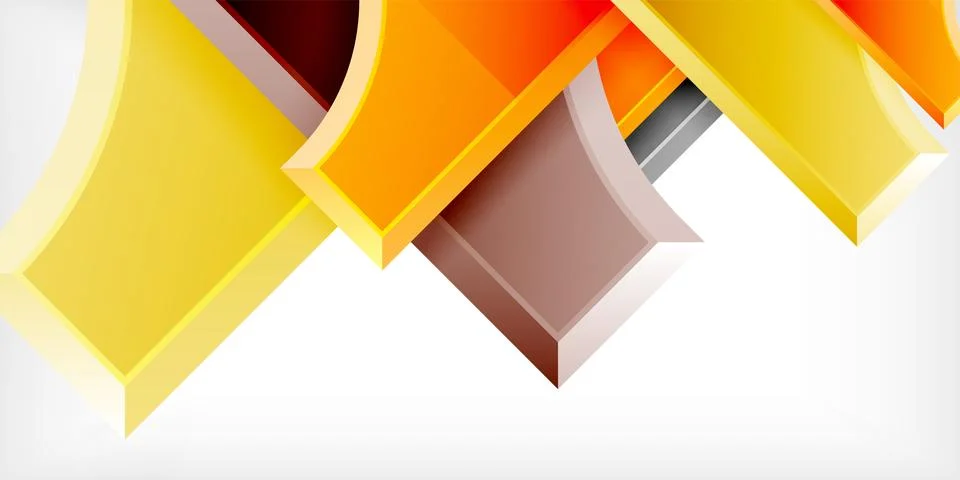 Square, arrow shapes with round elements Vector Illustration For Wallpaper Stock Illustration