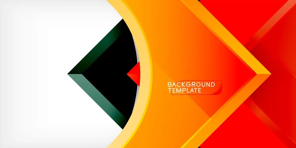 Square, arrow shapes with round elements Vector Illustration For Wallpaper Illustrazione stock
