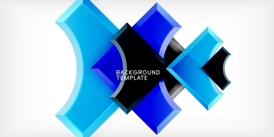 Square, arrow shapes with round elements Vector Illustration For Wallpaper Stock Illustration