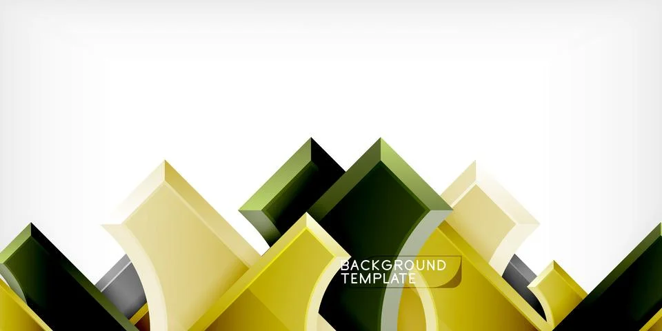 Square, arrow shapes with round elements Vector Illustration For Wallpaper Stock Illustration