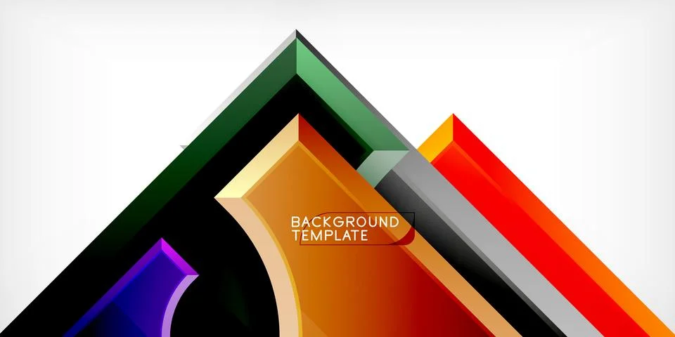 Square, arrow shapes with round elements Vector Illustration For Wallpaper Illustrazione stock