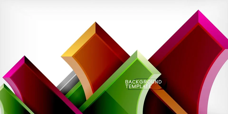 Square, arrow shapes with round elements Vector Illustration For Wallpaper Stock Illustration