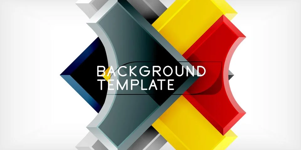 Square, arrow shapes with round elements Vector Illustration For Wallpaper Stock Illustration