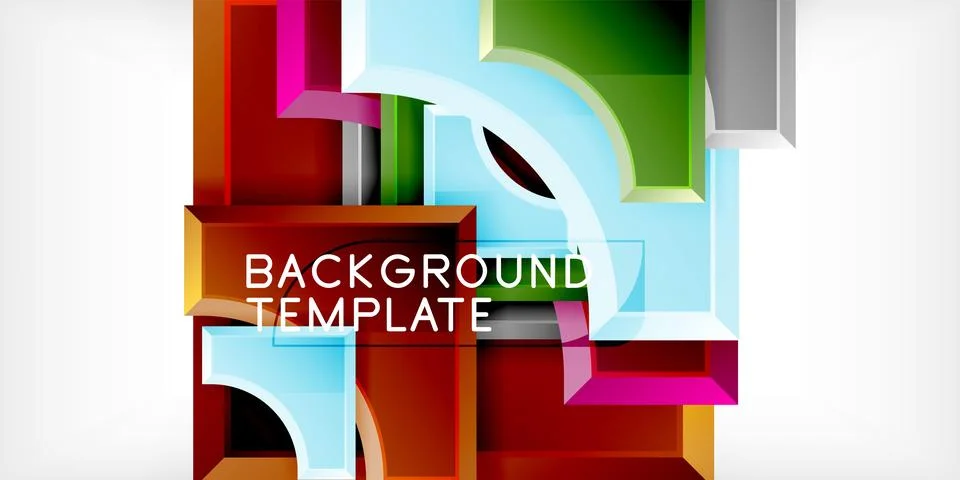 Square, arrow shapes with round elements Vector Illustration For Wallpaper Stock Illustration