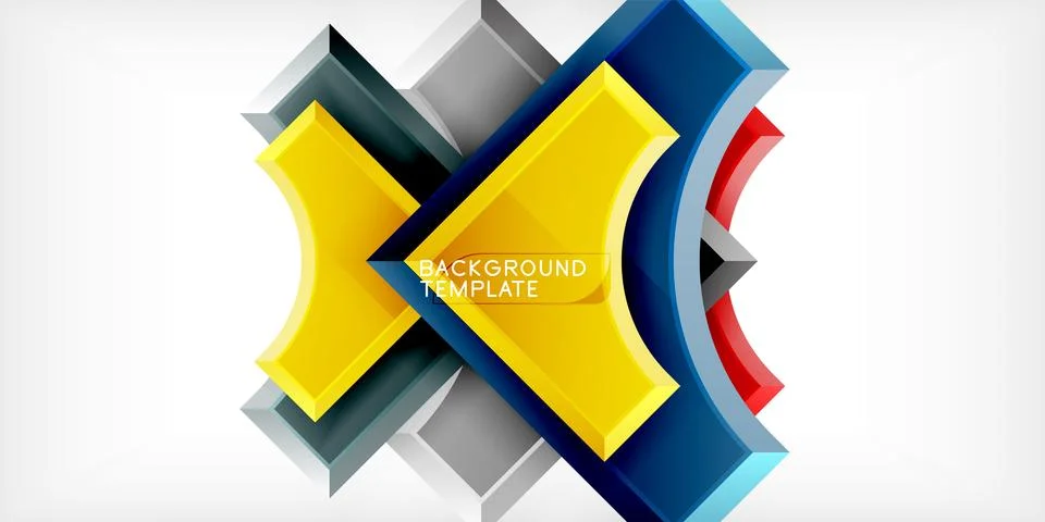 Square, arrow shapes with round elements Vector Illustration For Wallpaper Stock Illustration