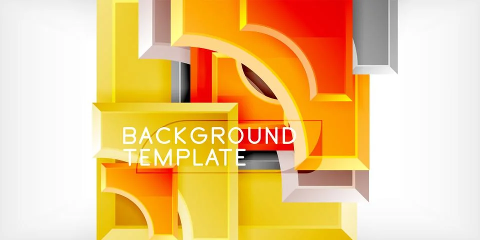 Square, arrow shapes with round elements Vector Illustration For Wallpaper Illustrazione stock