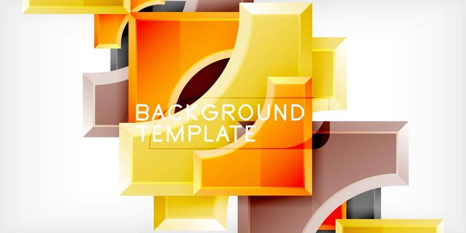 Square, arrow shapes with round elements Vector Illustration For Wallpaper Stock Illustration