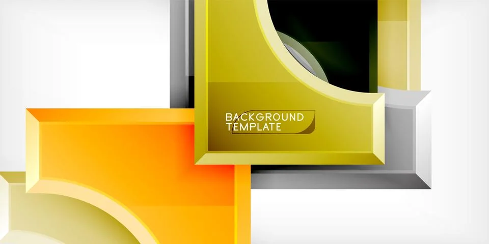 Square, arrow shapes with round elements Vector Illustration For Wallpaper Illustrazione stock