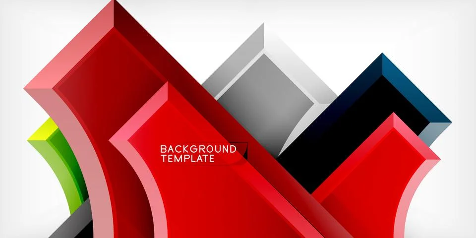 Square, arrow shapes with round elements Vector Illustration For Wallpaper Illustrazione stock