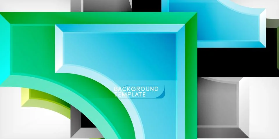 Square, arrow shapes with round elements Vector Illustration For Wallpaper Stock Illustration