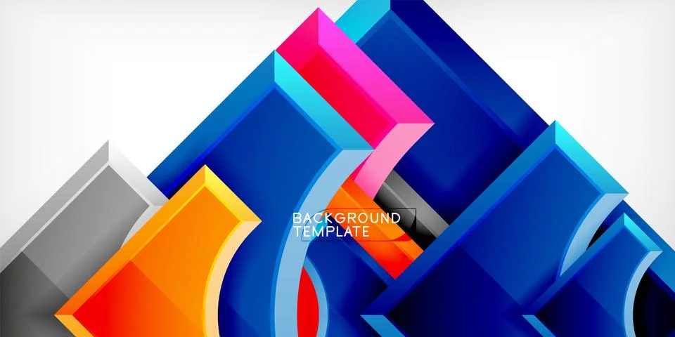 Square, arrow shapes with round elements Vector Illustration For Wallpaper 스톡 일러스트