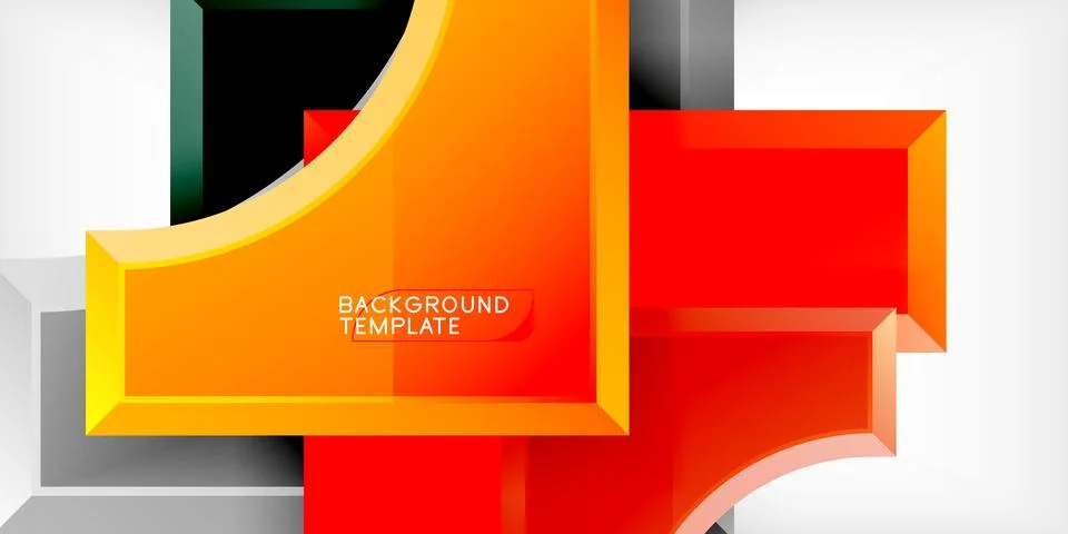 Square, arrow shapes with round elements Vector Illustration For Wallpaper Stock Illustration