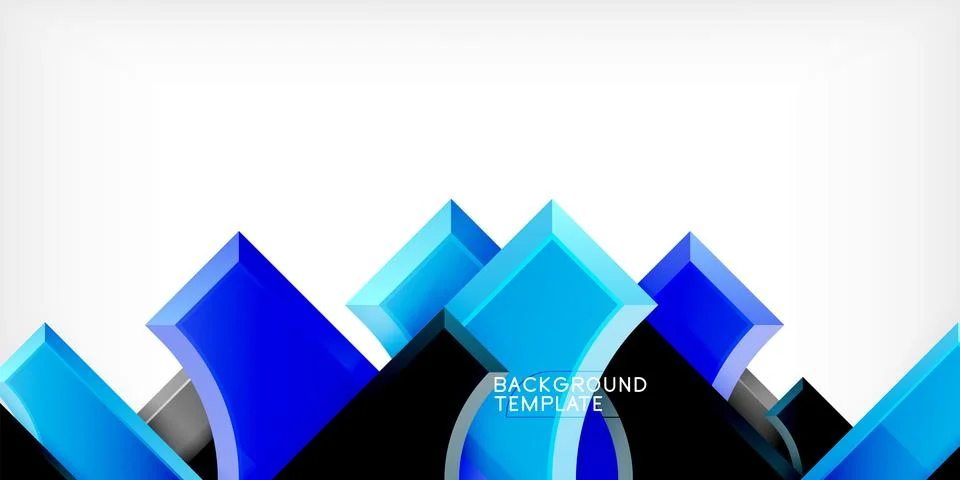 Square, arrow shapes with round elements Vector Illustration For Wallpaper Illustrazione stock