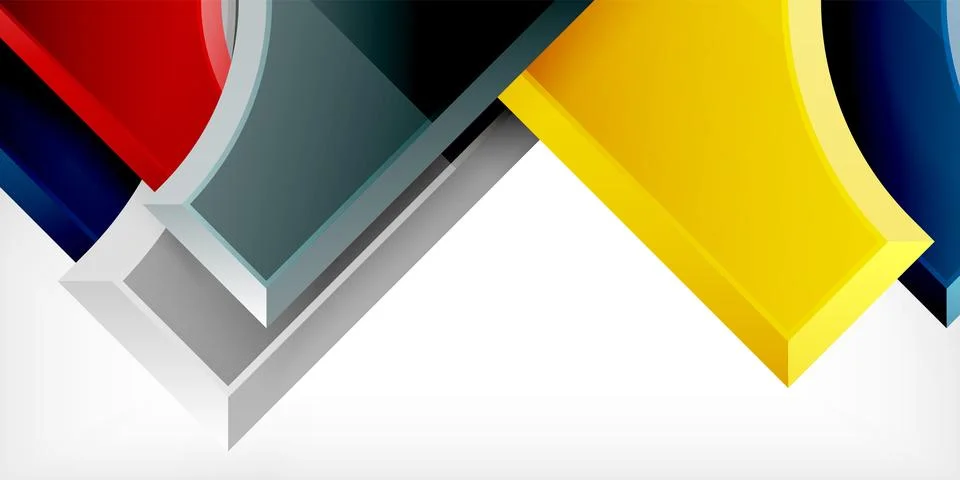 Square, arrow shapes with round elements Vector Illustration For Wallpaper Stock Illustration