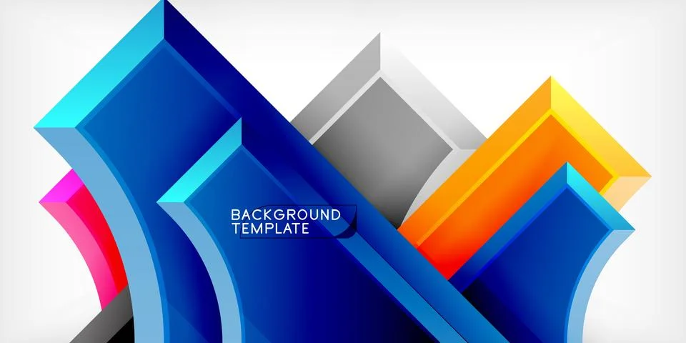 Square, arrow shapes with round elements Vector Illustration For Wallpaper Illustrazione stock