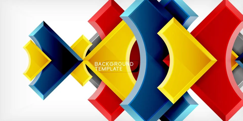 Square, arrow shapes with round elements Vector Illustration For Wallpaper Illustrazione stock