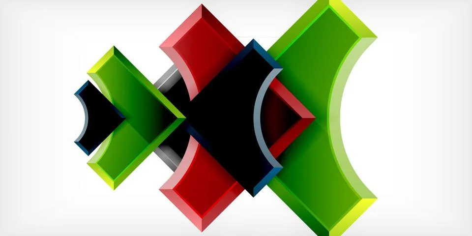 Square, arrow shapes with round elements Vector Illustration For Wallpaper 스톡 일러스트