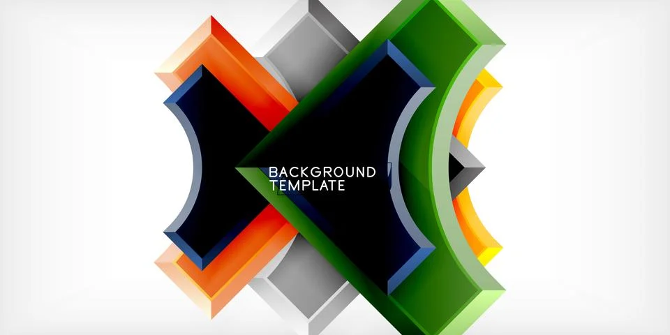 Square, arrow shapes with round elements Vector Illustration For Wallpaper Stock Illustration