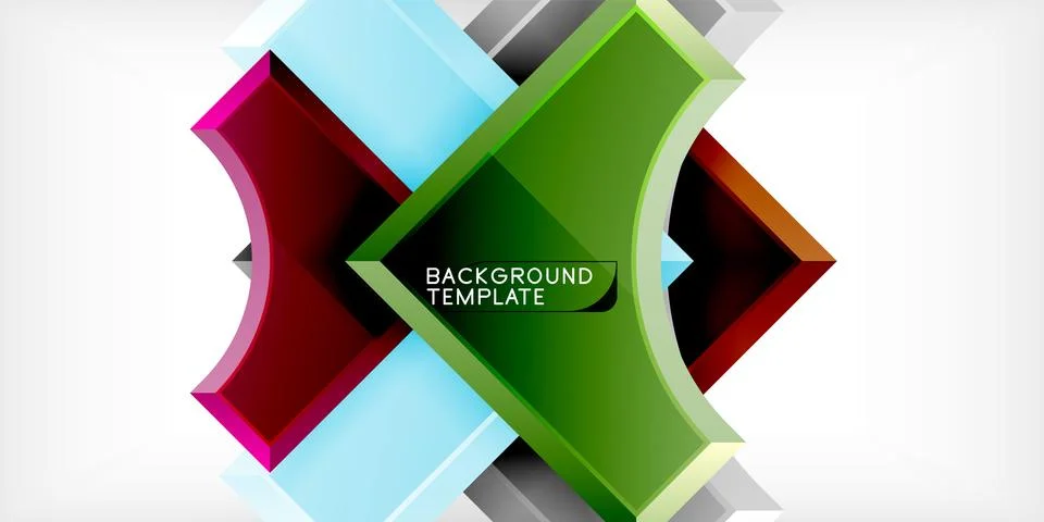 Square, arrow shapes with round elements Vector Illustration For Wallpaper Stock Illustration