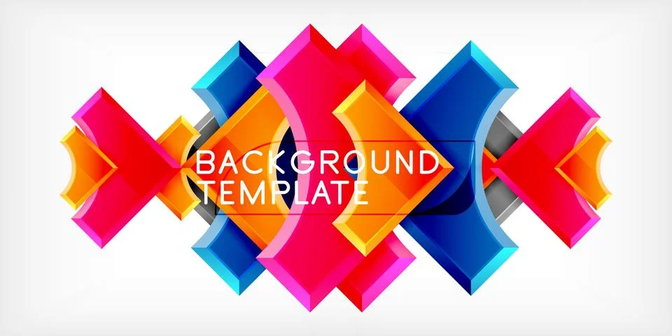 Square, arrow shapes with round elements Vector Illustration For Wallpaper Stock Illustration