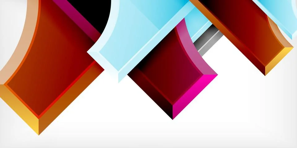 Square, arrow shapes with round elements Vector Illustration For Wallpaper Illustrazione stock