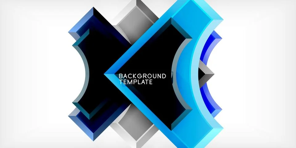 Square, arrow shapes with round elements Vector Illustration For Wallpaper Stock Illustration