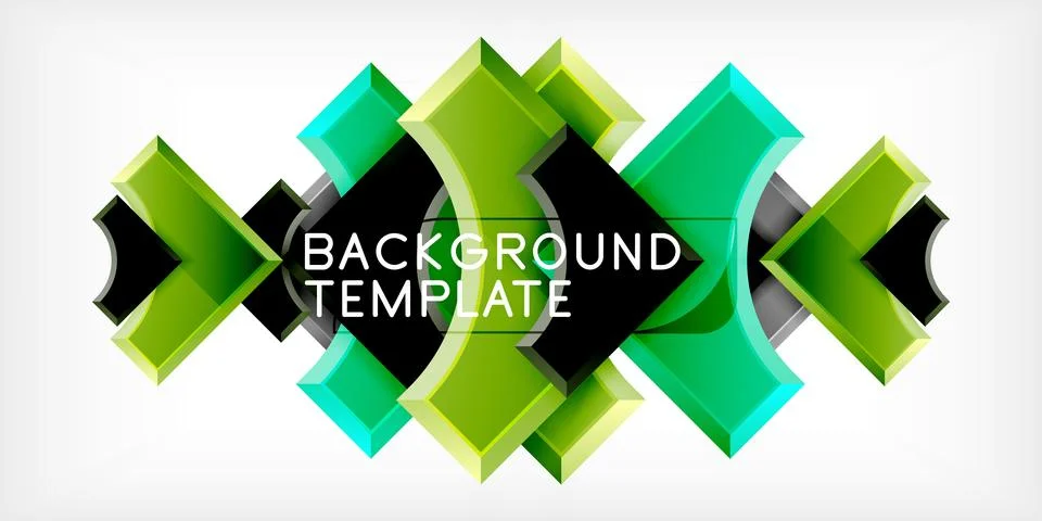 Square, arrow shapes with round elements Vector Illustration For Wallpaper Illustrazione stock