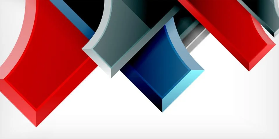 Square, arrow shapes with round elements Vector Illustration For Wallpaper Illustrazione stock