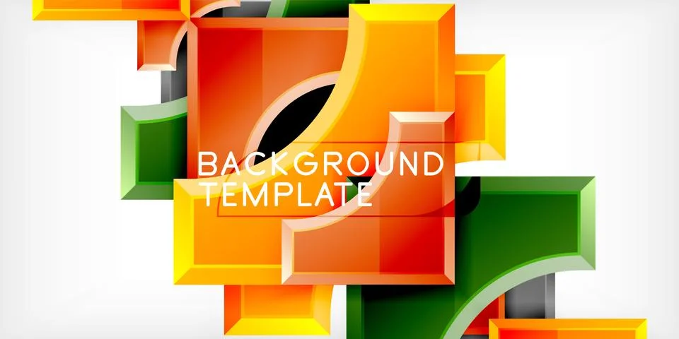 Square, arrow shapes with round elements Vector Illustration For Wallpaper Stock Illustration