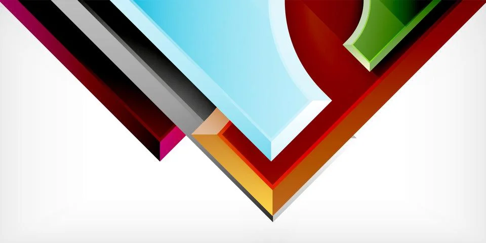 Square, arrow shapes with round elements Vector Illustration For Wallpaper Stock Illustration