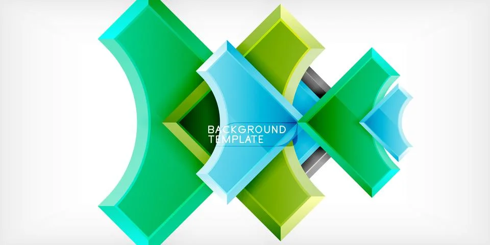 Square, arrow shapes with round elements Vector Illustration For Wallpaper Stock Illustration