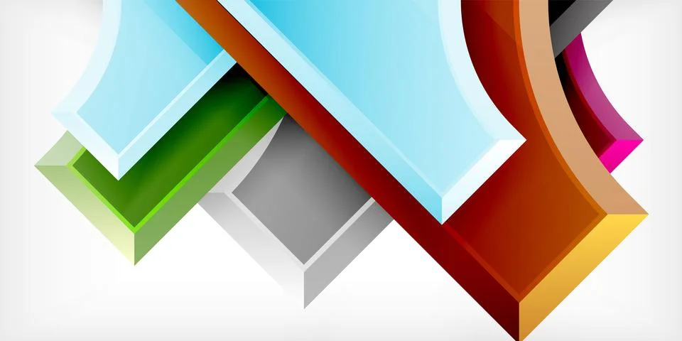 Square, arrow shapes with round elements Vector Illustration For Wallpaper Stock Illustration