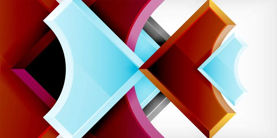 Square, arrow shapes with round elements Vector Illustration For Wallpaper 스톡 일러스트