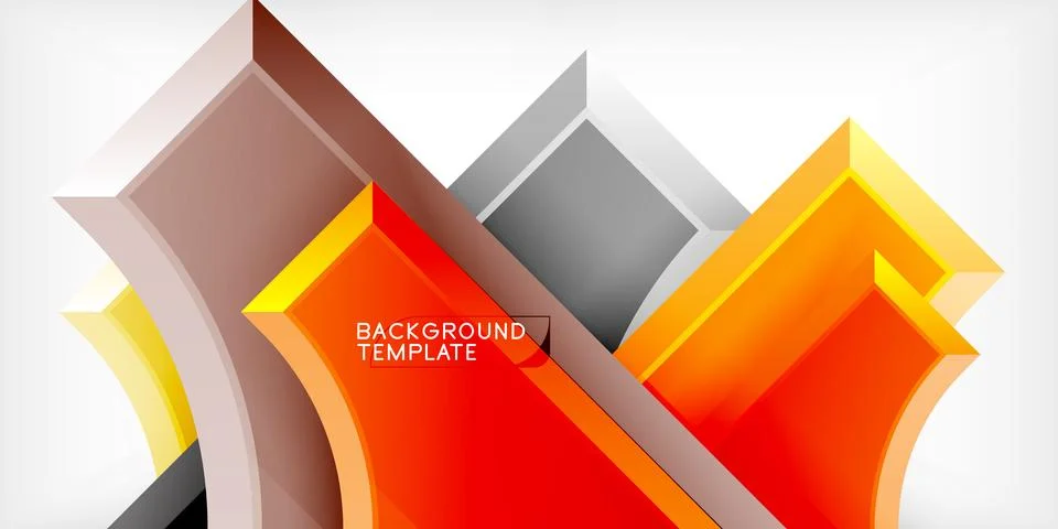 Square, arrow shapes with round elements Vector Illustration For Wallpaper Illustrazione stock