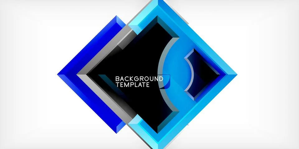 Square, arrow shapes with round elements Vector Illustration For Wallpaper Illustrazione stock