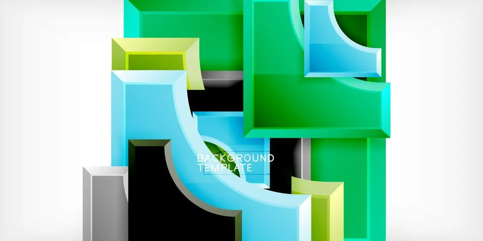 Square, arrow shapes with round elements Vector Illustration For Wallpaper 스톡 일러스트