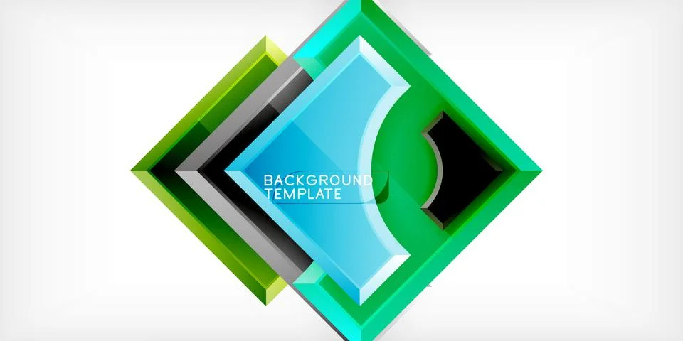 Square, arrow shapes with round elements Vector Illustration For Wallpaper Stock Illustration