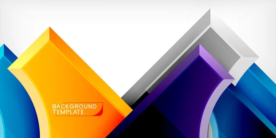 Square, arrow shapes with round elements Vector Illustration For Wallpaper,.. Illustrazione stock