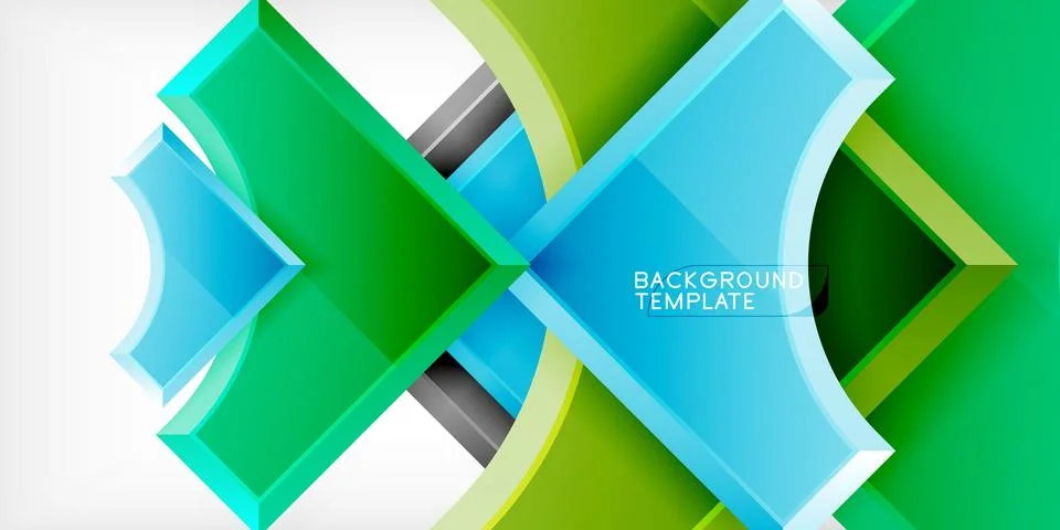 Square, arrow shapes with round elements Vector Illustration For Wallpaper,.. Illustrazione stock